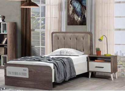 Wood bed single beds children's room youth room upholstered furniture